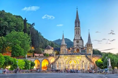 cities of lourdes, pau and tarbes